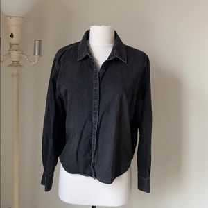 Madewell Black Chambray Button Down